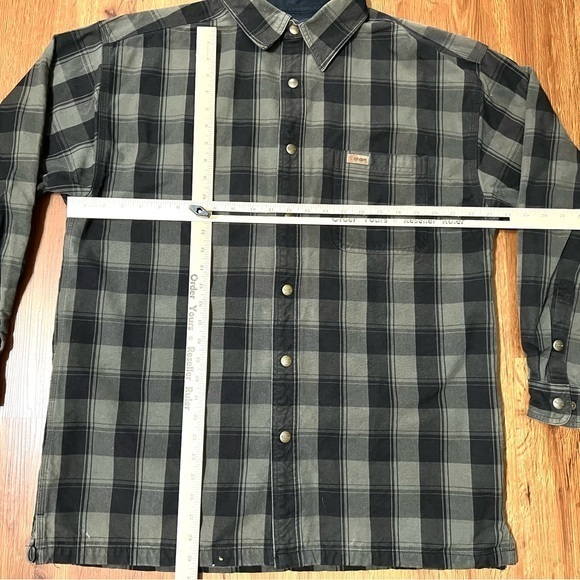 Carhartt Plaid Snap‎ Up 100% Cotton Jacket - Picture 5 of 5